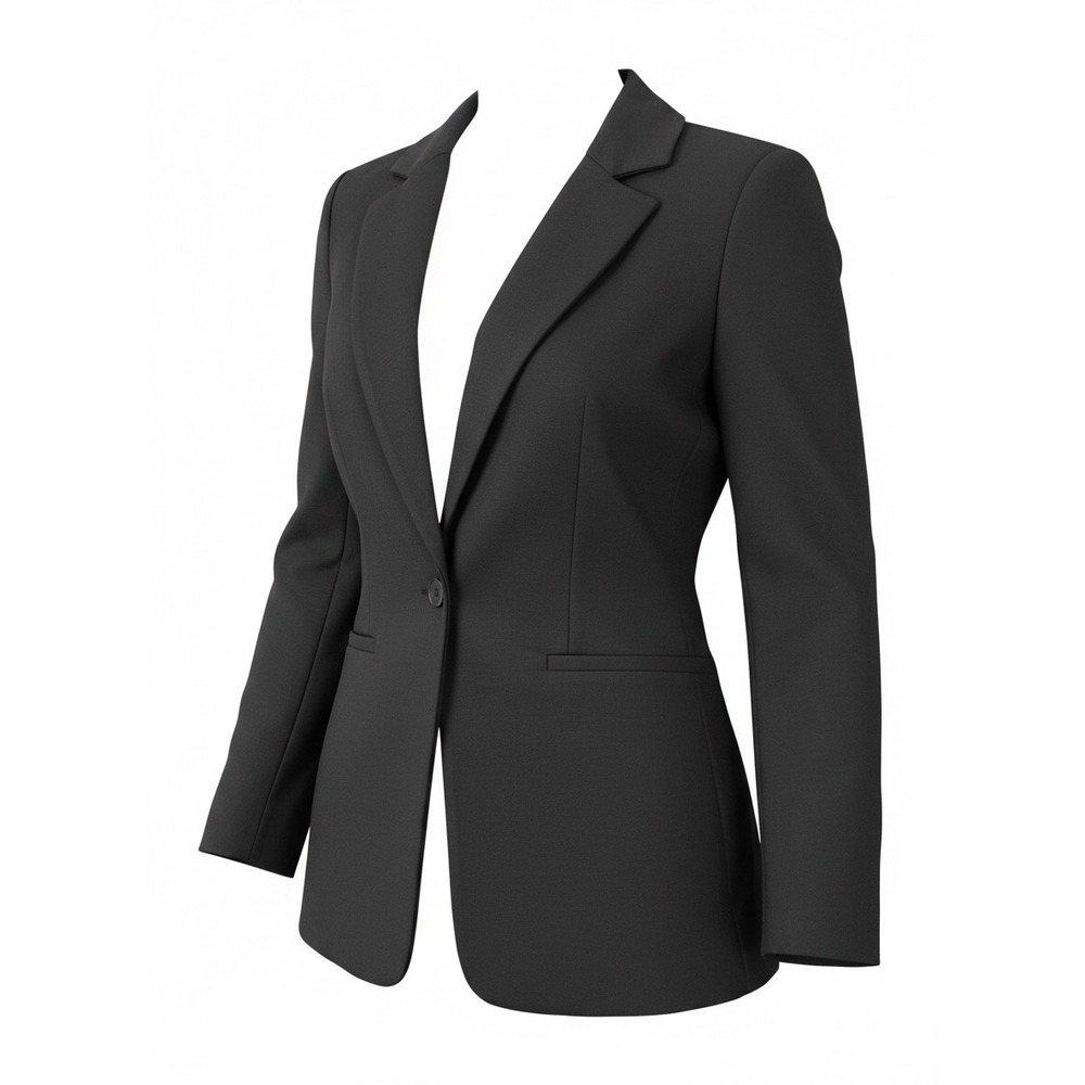 Express Power Blazer Womens Black Single Button Tailored Jacket NWT